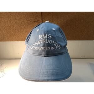 RMS CONSTRUCTION SERVICES Hat Cap Men’s Adjustable Blue W/White Lettering